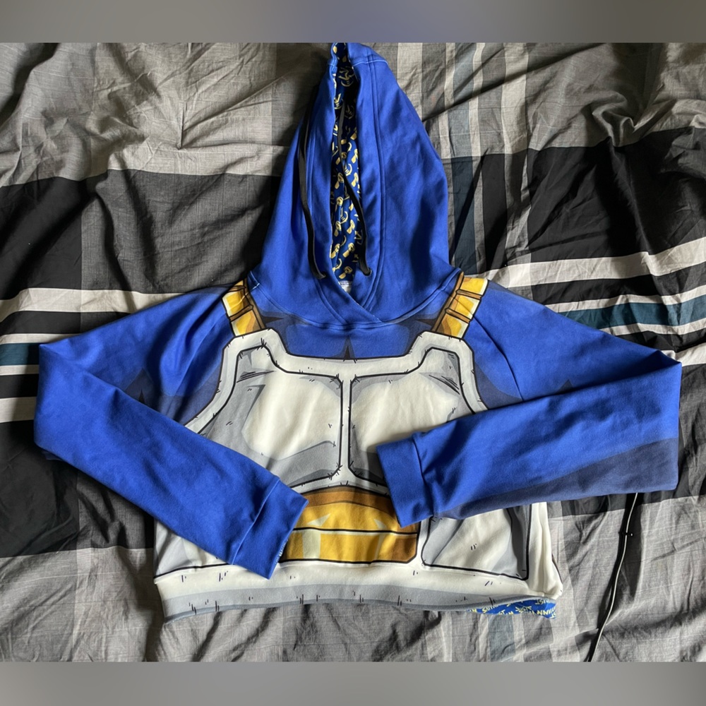 Just Saiyan Vegeta Cropped Hoodie size L cosplay clothes anime